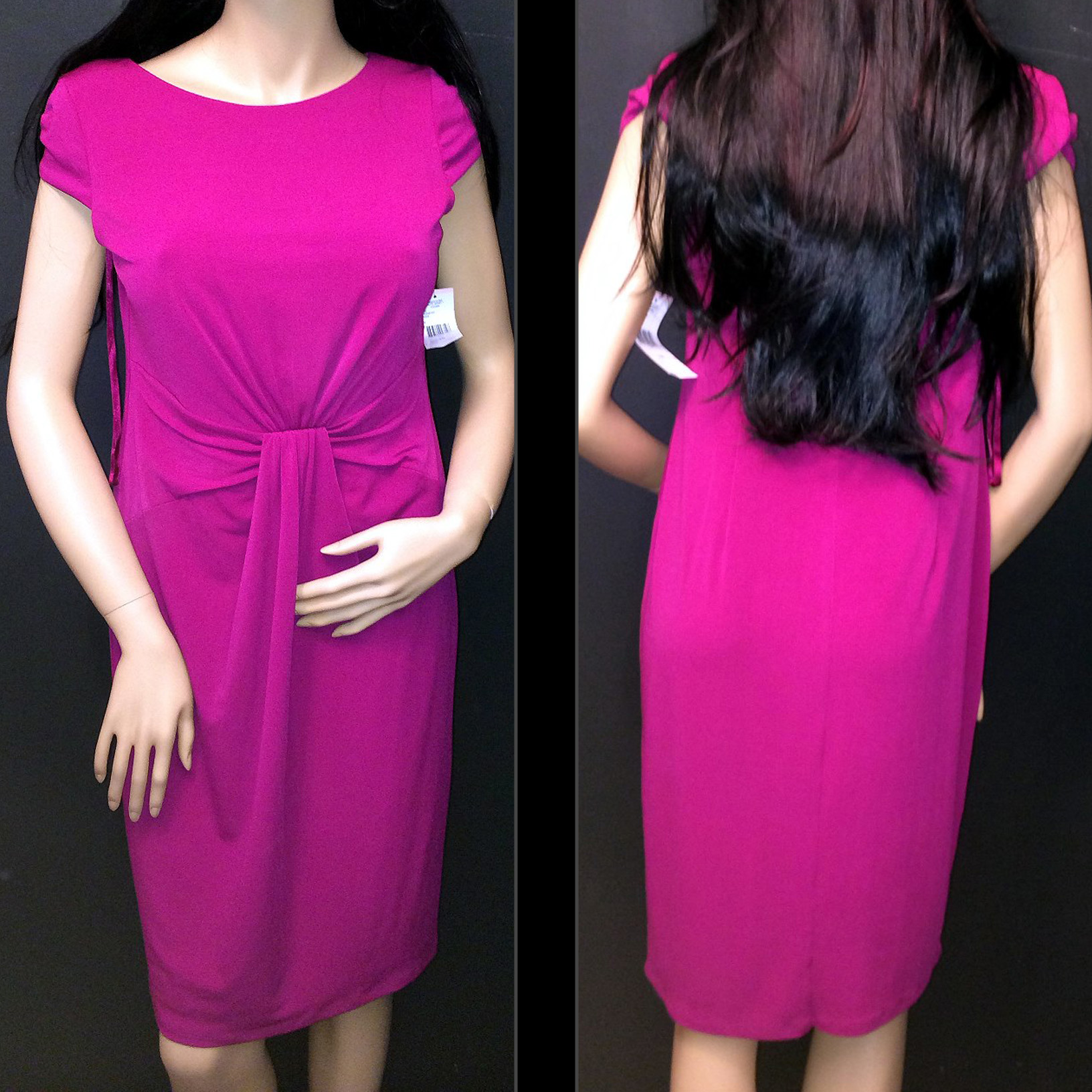Jones New York, A-line Bright pink dress. Size 10